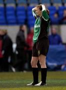 4 December 2005; A dejected Laura O'Connor, Peamount United, at the final whistle. WFAI Cup Final, Lansdowne Road, Dublin. Picture credit: Brian Lawless / SPORTSFILE