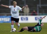 4 December 2005; Eilish Nevin, Dundalk, in action against Sara Lawlor, Peamount United. WFAI Cup Final, Lansdowne Road, Dublin. Picture credit: Brian Lawless / SPORTSFILE