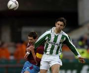 4 December 2005; Alan Bennett, Cork City, in action against Declan O'Brien, Drogheda United. Carlsberg FAI Cup Final, Lansdowne Road, Dublin. Picture credit: David Maher / SPORTSFILE