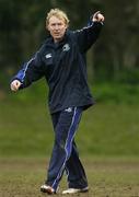 6 December 2005; Leinster assistant coach David Knox issues instructions during squad training. Leinster Rugby squad training, Donnybrook, Dublin. Picture credit: Brendan Moran / SPORTSFILE