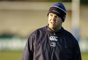 6 December 2005; Michael Chieka, Leinster head coach, during squad training. Leinster Rugby squad training, Old Belvedere, Anglesea Road, Dublin. Picture credit: Pat Murphy / SPORTSFILE