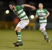 7 April 2014; Ryan Brennan, Shamrock Rovers, celebrates after scoring his side's second goal. Airtricity League Premier Division, Shamrock Rovers v UCD, Tallaght Stadium, Tallaght, Co. Dublin. Picture credit: David Maher / SPORTSFILE