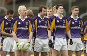 4 December 2005; The Kilmacud Crokes team stand for the national anthem Amhran Na bhFiann. Leinster Club Senior Football Championship Final, Sarsfields v Kilmacud Crokes, Navan, Co. Meath. Picture credit: Damien Eagers / SPORTSFILE