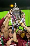 4 December 2005; Drogheda United players lift the cup after the match. Carlsberg FAI Cup Final, Drogheda United v Cork City, Lansdowne Road, Dublin. Picture credit: Brian Lawless / SPORTSFILE