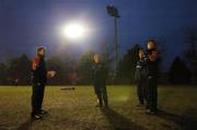 8 December 2005; Munster players, left to right, John Kelly, Anthony Horgan, Gary Connolly and Trevor Halstead pictured before squad training on the back pitch in Temple Hill. Munster Rugby squad training, Temple Hill, Cork. Picture credit: Matt Browne / SPORTSFILE