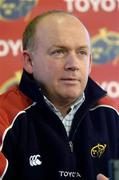 8 December 2005; Munster head coach Declan Kidney at a Munster Rugby press conference. Musgrave Park, Cork. Picture credit: Matt Browne / SPORTSFILE