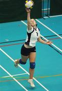 13 December 2005; Maeve Egan, St Michaels, Claremorris, in action against St Leos College, Carlow. All-Ireland Colleges Volleyball, Girls Senior A Final, St Michaels, Claremorris v St Leos College, Carlow, UCD, Dublin. Picture credit: Damien Eagers / SPORTSFILE
