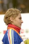 11 December 2005; Romania's Ancuta Bobocel stands for the Romanian National Anthem after winning the Women's Junior European Cross Country Championships, Tilburg, Netherlands. Picture credit: Damien Eagers / SPORTSFILE
