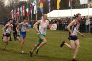 11 December 2005; Britain's Frank Tickner leads Ireland's Gary Murray, Ukraine's Vitaily Shafar and Britain's Tom Humphries, during the Senior Men's European Cross Country Championships, Tilburg, Netherlands. Picture credit: Damien Eagers / SPORTSFILE