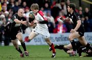 17 December 2005; Andrew Trimble, Ulster, in action against Paul Bailey, Saracens. Heineken Cup 2005-2006, Pool 4, Round 4, Saracens v Ulster, Vicarage Road, Watford, London, England. Picture credit: Oliver McVeigh / SPORTSFILE