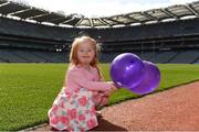 10 April 2014; The GAA has confirmed its five official charities for 2014. The Association at central level will make a monetary contribution to each of the five charities in addition to helping to raise the profile of the excellent work they are involved in and looks forward to partnering with them. Pictured is Fay Corcoran, age 5, from Lusk, Co. Dublin. Croke Park, Dublin. Picture credit: Pat Murphy / SPORTSFILE