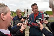 8 April 2014; Munster head coach Rob Penney during a press briefing ahead of their Celtic League 2013/14, Round 19, game against Glasgow Warriors on Saturday. Munster Rugby Press Briefing, University of Limerick, Limerick. Picture credit: Diarmuid Greene / SPORTSFILE