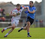 6 April 2014; Colm Cavanagh, Tyrone, in action against James McCarthy, Dublin. Allianz Football League, Division 1, Round 7, Tyrone v Dublin, Healy Park, Omagh, Co. Tyrone. Picture credit: Ray McManus / SPORTSFILE