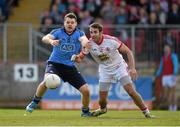 6 April 2014; Kevin McManamon, Dublin, in action against Mark Donnelly, Tyrone. Allianz Football League, Division 1, Round 7, Tyrone v Dublin, Healy Park, Omagh, Co. Tyrone. Picture credit: Ray McManus / SPORTSFILE