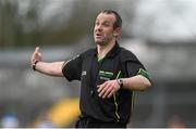9 April 2014; Referee Johnny Murphy. Electric Ireland Munster GAA Hurling Minor Championship, Quarter-Final, Clare v Waterford, Cusack Park, Ennis, Co. Clare. Picture credit: Diarmuid Greene / SPORTSFILE