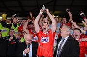 9 April 2014; Cork captain Conor Dorman lifts the cup. Cadbury Munster GAA Football U21 Championship Final, Cork v Tipperary, Páirc Uí Rinn, Cork. Picture credit: Matt Browne / SPORTSFILE
