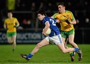 9 April 2014; Aaron O'Hara, Cavan, in action against Martin O'Reilly, Donegal. Cadbury Ulster GAA Football U21 Championship Final, Cavan v Donegal, Athletic Grounds, Armagh. Picture credit: Oliver McVeigh / SPORTSFILE