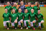 10 April 2014; The Republic of Ireland team, back row, from left; Lauren Dwyer, Grace Wright, Courtney Brosnan, Keeva Keenan and Sarah Rowe, with front row, from left; Ciara O'Connell, Clare Shine, Megan Connolly, Chloe Mustaki, Savannah McCarthy and Amy O'Connor. UEFA Women's U19 Qualifying Round, Turkey v Republic of Ireland, VVOG Harderwijk, De Strokel, Harderwijk, Netherlands. Picture credit: Erwin Spek / SPORTSFILE