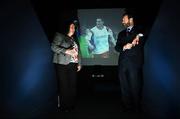 14 December 2005; GAA president Sean Kelly with Bridget McAnallen, mother of the late Cormac McAnallen, at the launch of a new television programme on the late Cormac McAnallen, Tyrone Footballer, and a new season of the Laochra Gael series. Croke Park, Dublin. Picture credit: David Maher / SPORTSFILE