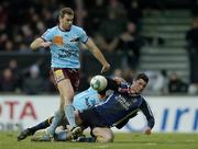 17 December 2005; Rob Kearney, Leinster, is tackled by Anthony Forest, Bourgoin. Heineken Cup 2005-2006, Pool 5, Round 4, Bourgoin v Leinster, Stade Pierre Rajon, Bourgoin-Jallieu, France. Picture credit: Brian Lawless / SPORTSFILE