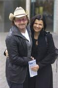 26 December 2005; U2 singer Bono with his wife Ali arrive for the days racing. Leopardstown Racecourse, Co. Dublin. Picture credit: Pat Murphy / SPORTSFILE