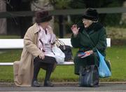 26 December 2005; Two race Gowerrs in conversation before the days racing. Leopardstown Racecourse, Co. Dublin. Picture credit: Pat Murphy / SPORTSFILE