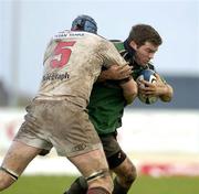 31 December 2005; John Fogarty, Connacht, is tackled by Rowan Frost, Ulster. Celtic League 2005-2006, Group A, Connacht v Ulster, Sportsground, Galway. Picture credit: Ray McManus / SPORTSFILE