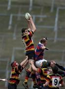 7 January 2006; Devin Toner, Lansdowne, wins the line out against Alan Trenier, Clontarf. AIB All-Ireland League 2005-2006, Division 1, Lansdowne v Clontarf, Lansdowne Road, Dublin. Picture credit: Brian Lawless / SPORTSFILE