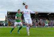 11 April 2014; Paul O'Conor, Sligo Rovers, in action against Darren Murphy, Cork City. Airtricity League Premier Division, Cork City v Sligo Rovers, Turner's Cross, Cork. Picture credit: Diarmuid Greene / SPORTSFILE