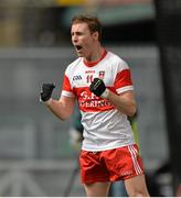 12 April 2014; Conor Kavanagh, Scoil Aodháin, celebrates after scoring a goal for his side. Masita GAA All-Ireland Post Primary Schools Championship Paddy Drummond Cup Final, Coláiste Choilm, Ballincollig, Cork v Scoil Aodháin, Dublin. Croke Park, Dublin. Picture credit: Piaras Ó Mídheach / SPORTSFILE