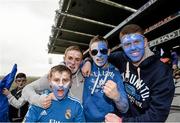 12 April 2014; Coláiste Choilm supporters, from left, Mark Walsh, Brian Hurley, Eoghan Curzon and Adam O'Connell. Masita GAA All-Ireland Post Primary Schools Championship Paddy Drummond Cup Final, Coláiste Choilm, Ballincollig, Cork v Scoil Aodháin, Dublin. Croke Park, Dublin. Picture credit: Piaras Ó Mídheach / SPORTSFILE