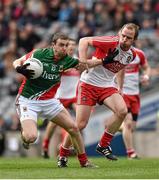 13 April 2014; Keith Higgins, Mayo, in action against Seán Leo McGoldrick, Derry. Allianz Football League Division 1 Semi-Final, Derry v Mayo, Croke Park, Dublin. Picture credit: Ray McManus / SPORTSFILE