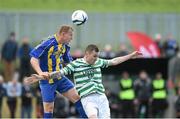 13 April 2014; Paul Breen, St. Michaels FC, in action against Keith Dunne, Sheriff YC. FAI Junior Cup Semi-Final, sponsored by Aviva and Umbro, St. Michaels FC v Sheriff YC, Clonmel, Co. Tipperary. Picture credit: Matt Browne / SPORTSFILE