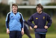 10 January 2006; Gordon D'Arcy, right, and Brian O'Driscoll during squad training. Leinster Rugby squad training, Donnybrook, Dublin. Picture credit: Brian Lawless / SPORTSFILE