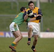8 January 2006; Declan Lally, DCU, in action against John Donohue, Meath. O'Byrne Cup, First Round, Meath v DCU, Pairc Tailteann, Navan, Co. Meath. Picture credit: Ray McManus / SPORTSFILE