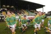 8 January 2006; The Meath players leave the team bench after the team photograph. O'Byrne Cup, First Round, Meath v DCU, Pairc Tailteann, Navan, Co. Meath. Picture credit: Ray McManus / SPORTSFILE