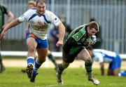 14 January 2006; Conor McPhilips, Connacht, avoids the tackle of Mamuka Gorgodze, Montpellier, on the way to scoring a try. European Challenge Cup, Pool 5, Connacht v Montpellier, Sportsground, Galway. Picture credit: Damien Eagers / SPORTSFILE