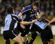 14 January 2006; Malcolm O'Kelly, Leinster, is tackled by John Barclay,7, and Steve Swindall, Glasgow Warriors. Heineken Cup 2005-2006, Pool 5, Round 5, Leinster v Glasgow Warriors, RDS, Dublin. Picture credit: Matt Browne / SPORTSFILE