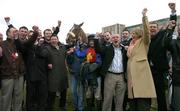 15 January 2006; The winning connections of Studmaster celebrate after victory in the Pierse Hurdle. Leopardstown Racecourse, Co. Dublin. Picture credit: Matt Browne / SPORTSFILE