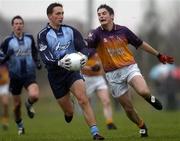 15 January 2006; Kevin Leahy, Dublin, in action against Padraig Curtis, Wexford. O'Byrne Cup, Second Round, Dublin v Wexford, O'Toole's GAA Club, Ayrefield Park, Coolock, Dublin. Picture credit: Brian Lawless / SPORTSFILE