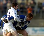 15 January 2006; Colm Kelly, Laois, in action against Kevin O'Neill, Kildare. O'Byrne Cup, Second Round, Kildare v Laois, St. Conleth's Park, Newbridge, Co. Kildare. Picture credit: Ciara Lyster / SPORTSFILE