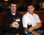 15 January 2006; Irish Rowers Gearoid Towey, left, and Ciaran Lewis, at a press conference after ariving home. Great Southern Hotel, Dublin Airport. Picture credit: David Maher/SPORTSFILE