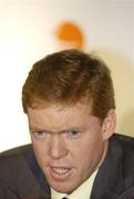 16 January 2006; Steve Staunton at an FAI press conference to confirm his appointment as the new Manager of the Republic of Ireland Senior International Soccer Team. Mansion House, Dublin. Picture credit: Damien Eagers / SPORTSFILE