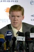 16 January 2006; Steve Staunton speaking at an FAI press conference to confirm his appointment as the new Manager of the Republic of Ireland Senior International Soccer Team. Mansion House, Dublin. Picture credit: Brendan Moran / SPORTSFILE