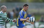 13 April 2014; Pat Quinn, St. Michaels FC, in action against Anthony Kavanagh, Sheriff YC. FAI Junior Cup Semi-Final, sponsored by Aviva and Umbro, St. Michaels FC v Sheriff YC, Clonmel, Co. Tipperary. Picture credit: Matt Browne / SPORTSFILE