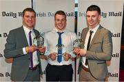 14 April 2014; Irish Daily Mail Future Champions Award winners in hurling, from WIT, Eoin Murphy, Kilkenny, left, Jake Dillon, Waterford, centre, and Harry Kehoe, Wexford. Irish Daily Mail Future Champions Awards 2014, Devere Hall, UCC Student Centre, UCC, Cork. Picture credit: Diarmuid Greene / SPORTSFILE