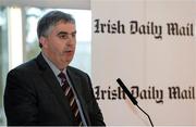 14 April 2014; Gerry Tully, Chairman Comhairle Ardoideachais, speaking during the Irish Daily Mail Future Champions Awards 2014, Devere Hall, UCC Student Centre, UCC, Cork. Picture credit: Diarmuid Greene / SPORTSFILE