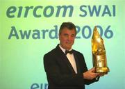 13 January 2006; Cork City manager Damien Richardson with the eircom / SWAI Personality of the Year for 2005 Award. eircom / SWAI Awards 2005, Alexander Hotel, Dublin. Picture credit: Pat Murphy / SPORTSFILE
