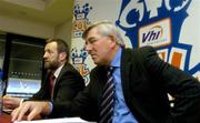 16 January 2006; Sean Kelly, President, GAA, and Vincent Sheridan, Chief Executive, Vhi Healthcare, during a press conference at the announcement of a new summer camp initiative, Vhi Cul Camps, which will see an estimated 80,000 children receive hurling, Camogie and Gaelic Football coaching at GAA run camps every summer. Croke Park, Dublin. Picture credit; Pat Murphy / SPORTSFILE