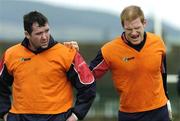 17 January 2006; Paul O'Connell, right, and Anthony Foley in action during squad training. Munster Rugby Squad Training, Thomond Park, Limerick. Picture credit: Damien Eagers / SPORTSFILE